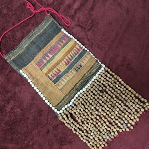 Tribal Beaded Crossbody Bag